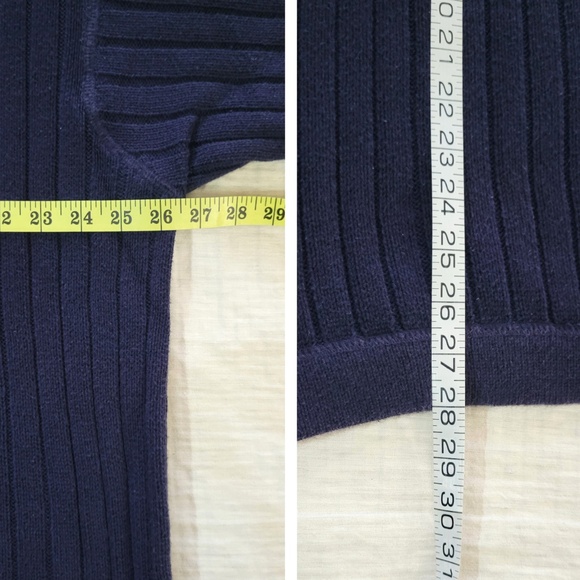 Vintage Eddie Bauer Legend Field Sweater 100% Cotton Knit Navy Blue Men XL - Picture 8 of 8